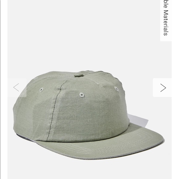 New Cotton On sage hat adjustable dad hat baseball in hemp - Picture 2 of 5